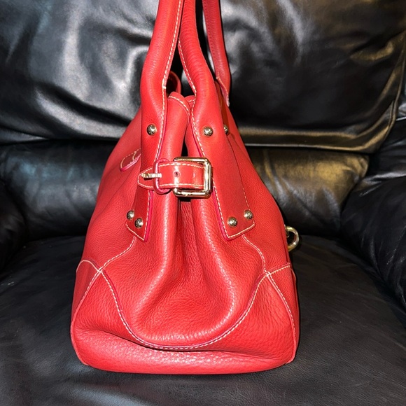 🔥🔥🔥Dooney & Bourke Red Leather Shoulder Bag - Picture 4 of 16